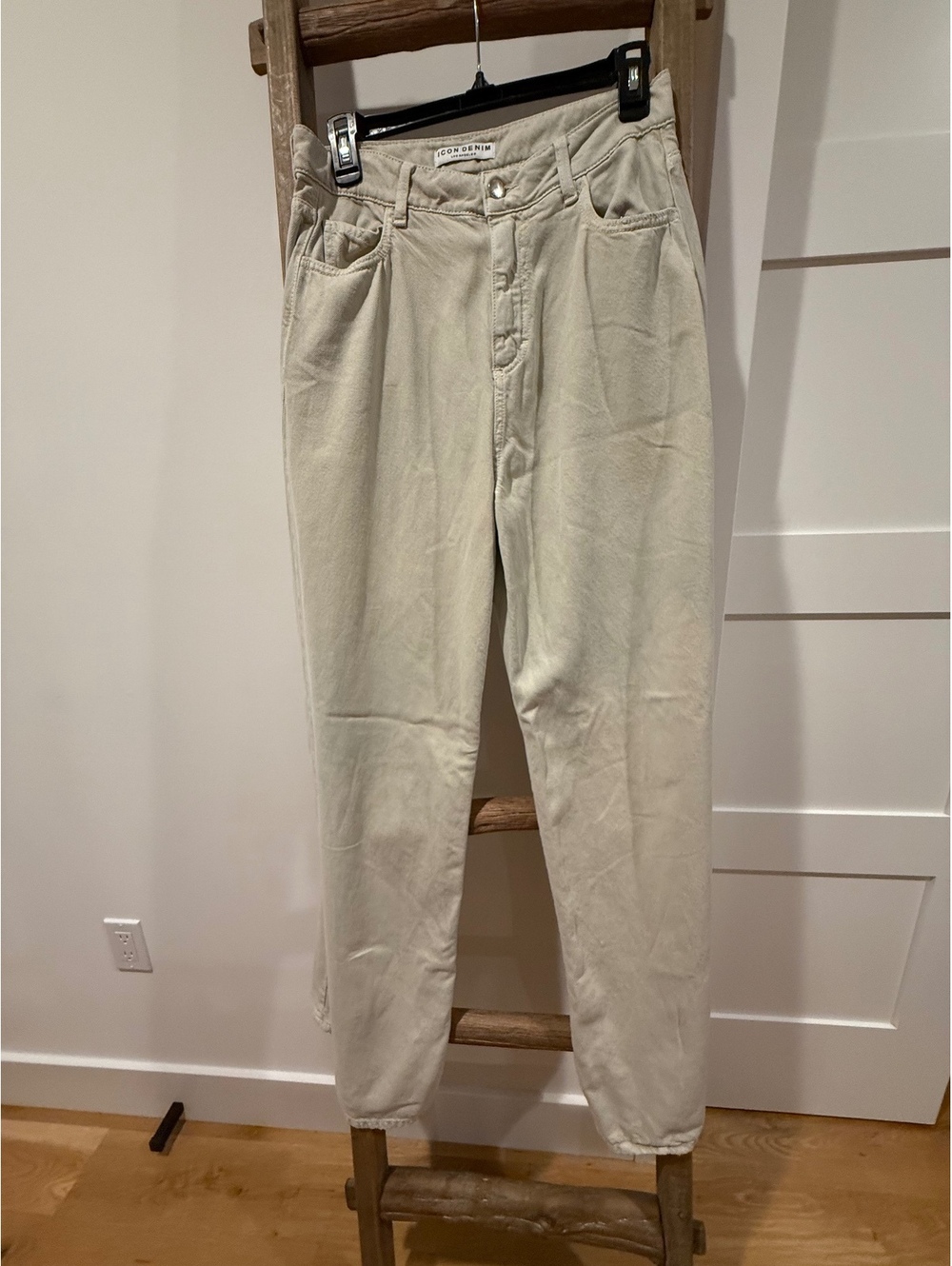ICON DENIM LOS ANGELES High Rise Light Wash Wide Leg jeans